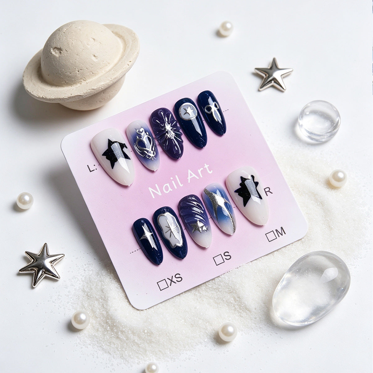 Kunstnagelset mit stilvollen Designs Brehn