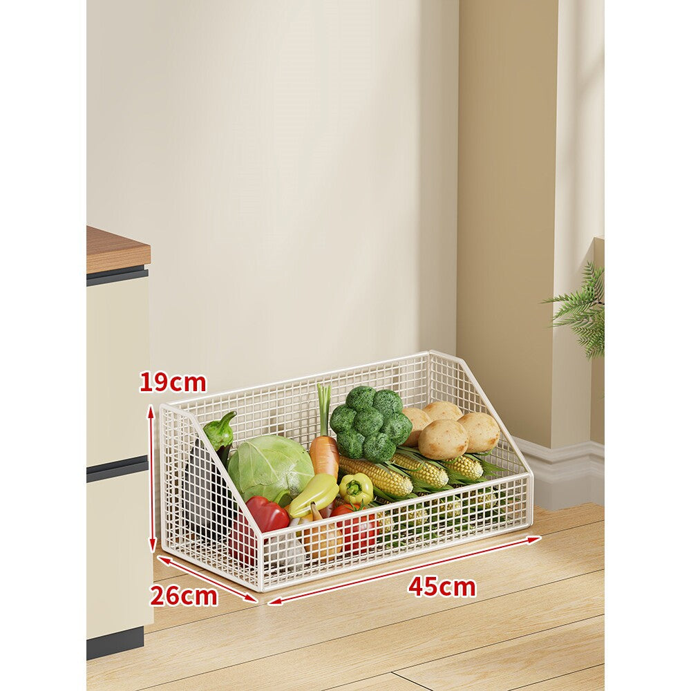 Zwei-Stufiges Mesh-Rollwagen Küche Obstlagerwagen