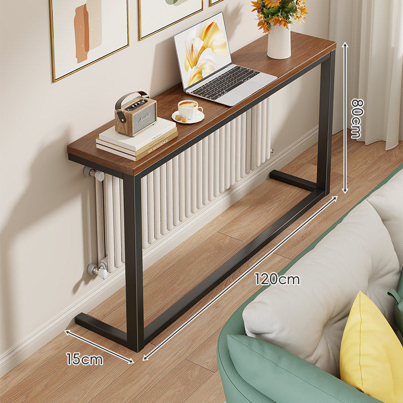 Schlanke Metallkonsole mit Holzoberfläche für Sofa-Rücken und Flur