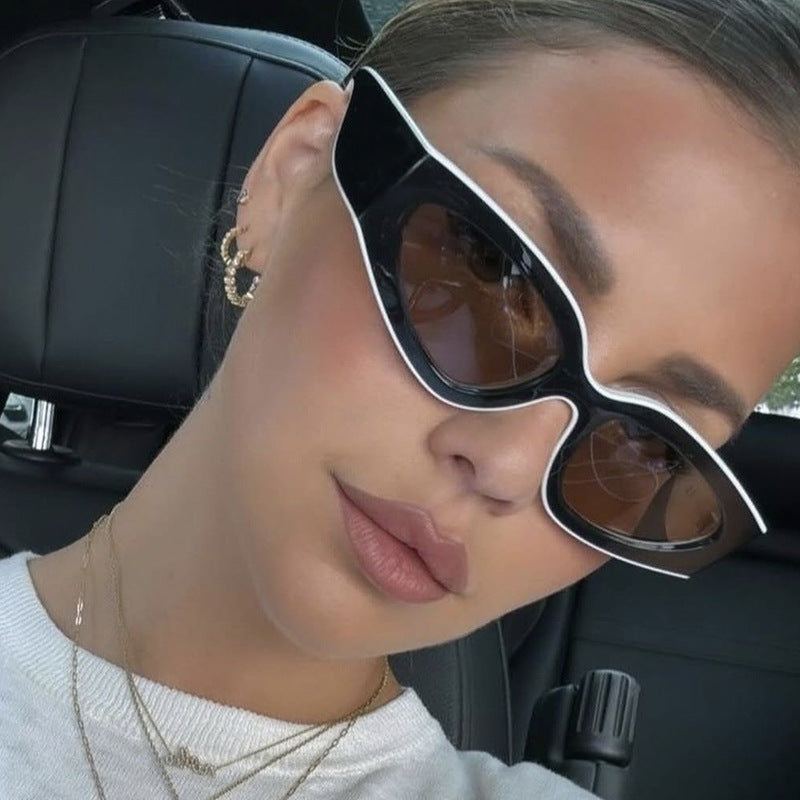 Damen Cat-Eye Sonnenbrille mit extravagantem Design und schützendem UV-Filter Brehn