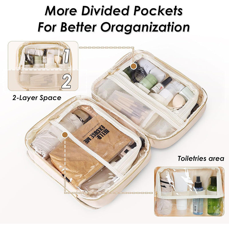 Gepolsterte Kosmetik-Organizer Tasche mit Strukturierter Außenseite Brehn