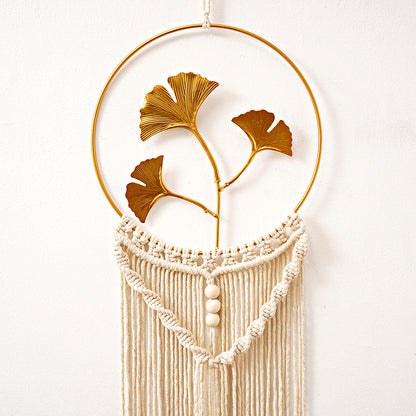 Macrame Wandbehang Kunst mit Blattdesign Brehn
