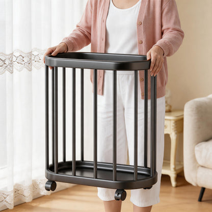 Vertikaler Rollen-Sportgeräte-Storage-Caddy mit offenem Rahmen und schwenkbaren Rollen