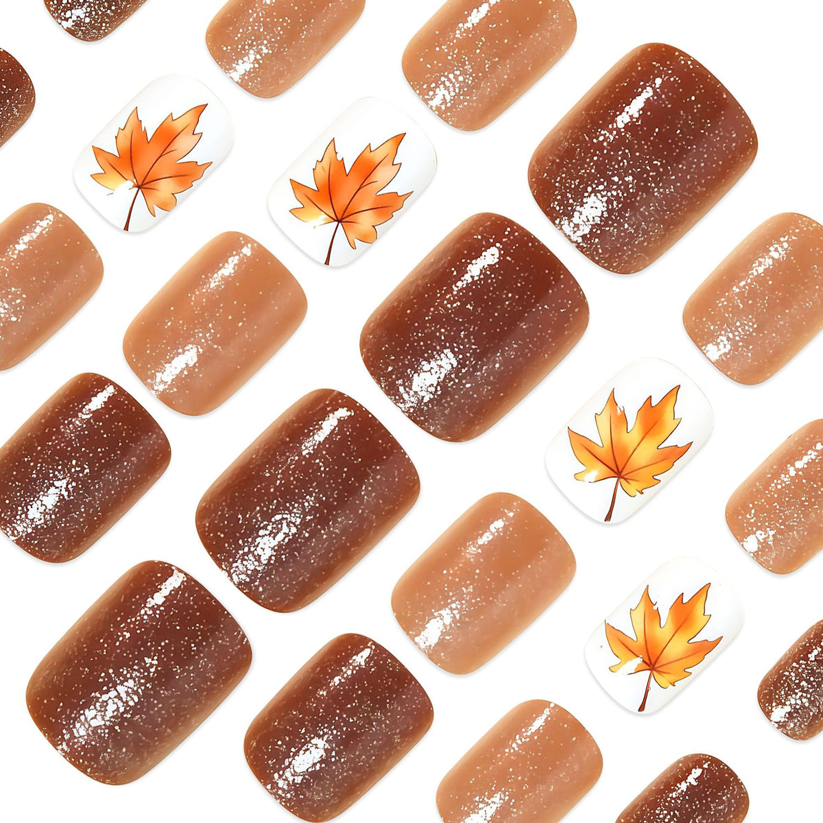 Herbstblatt Press-On Nagelkunst Brehn