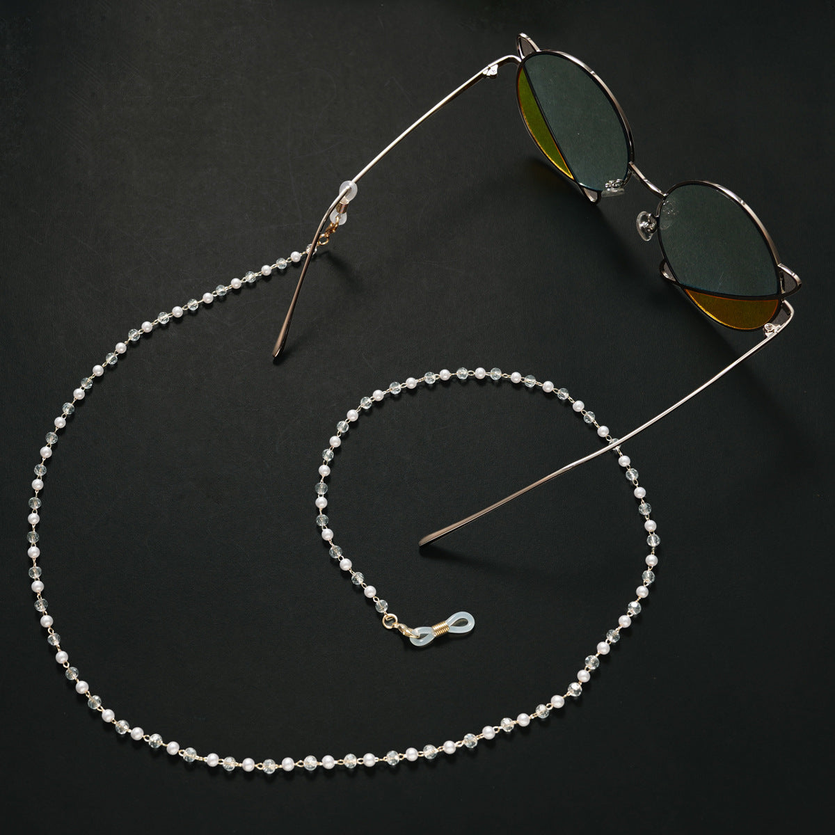 Chic Perlen Brillen Kette Brehn