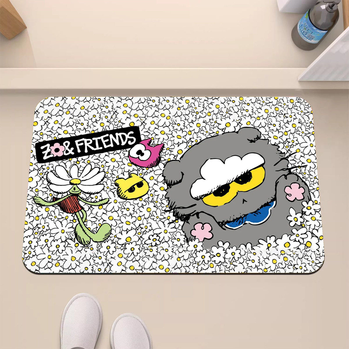 Verspielt cartoon-themed dekorative Matte