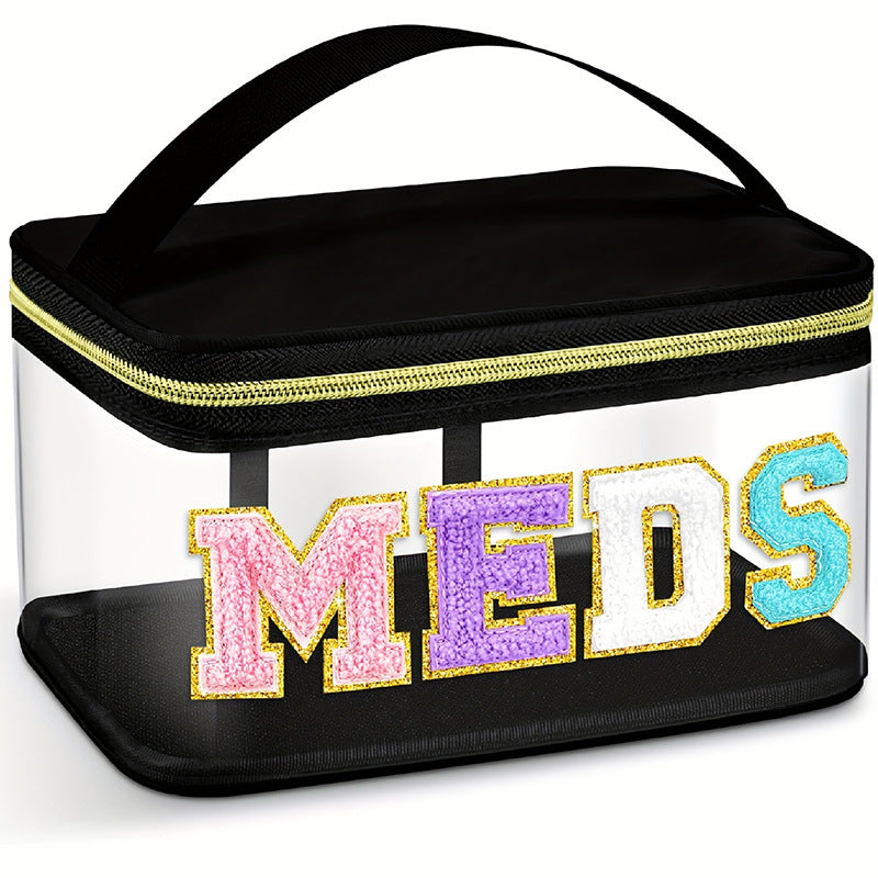 Durchsichtige Kosmetik-Organizer-Tasche mit Glitzer-Details Brehn