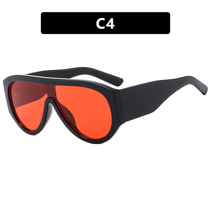 Damen modische Sichtschutz-Sonnenbrille mit breitem glamourösem Rahmen und UV-Schutz Brehn