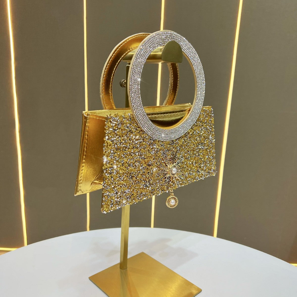 Funkelnde Statement Abendhandtasche