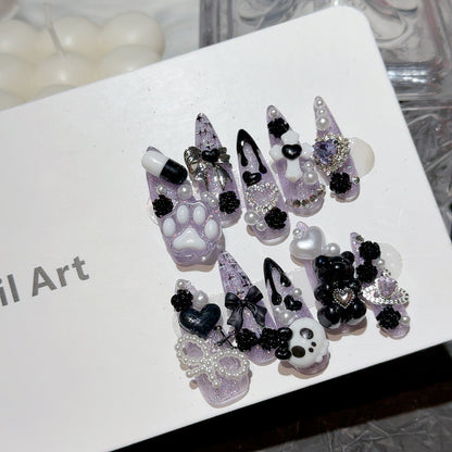 Dekoratives 3D Thema Nagelkunst Set