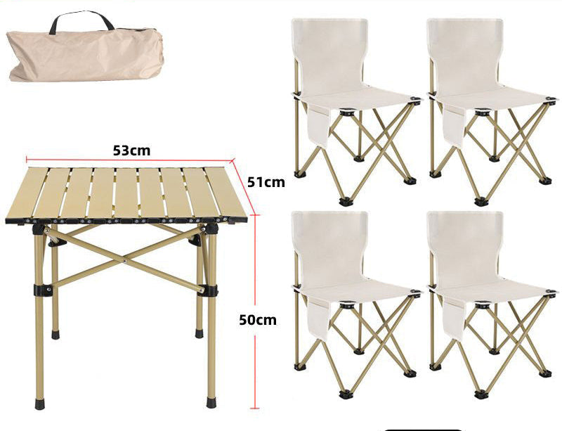 Tragbarer Camping Tisch- und Stuhlset Brehn