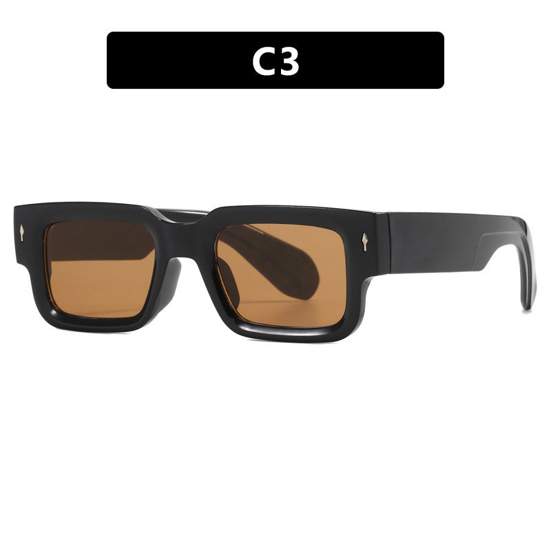 Damen modische quadratische Sonnenbrille mit markantem Design Brehn