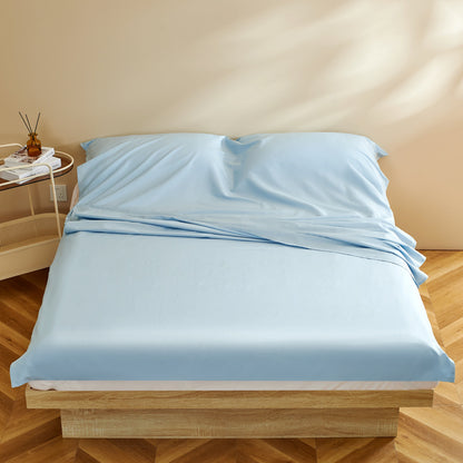 Mikrofaser-Satin-Spannbettlaken-Set mit extraweichem seidig-mattem Griff