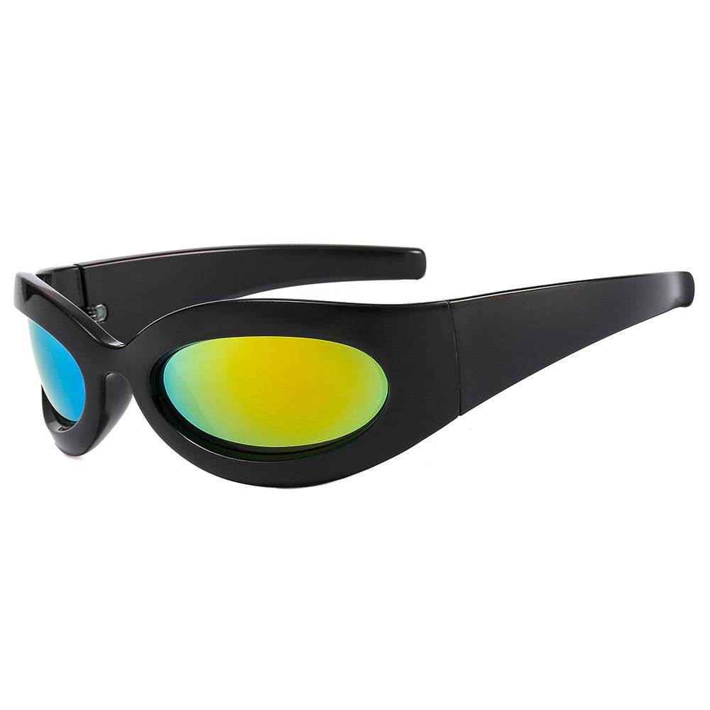 Damen modische Sonnenbrille mit ovalem Rahmen und modernem Finish Brehn