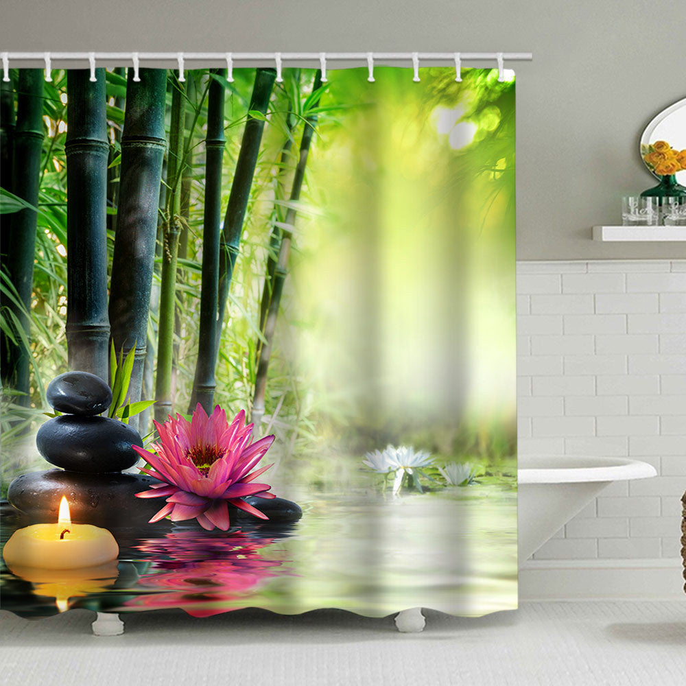 Tranquil Zen Natur Duschvorhang Brehn