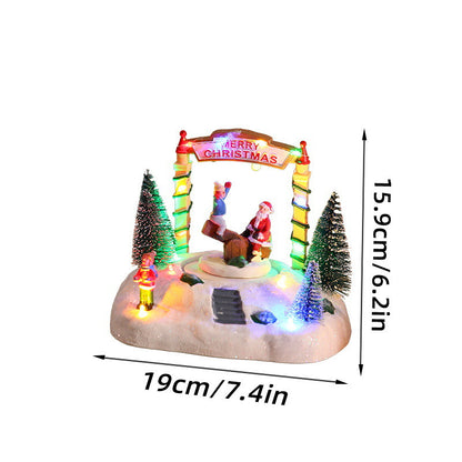 Festliche Weihnachtsdekoration mit Lichtern Brehn