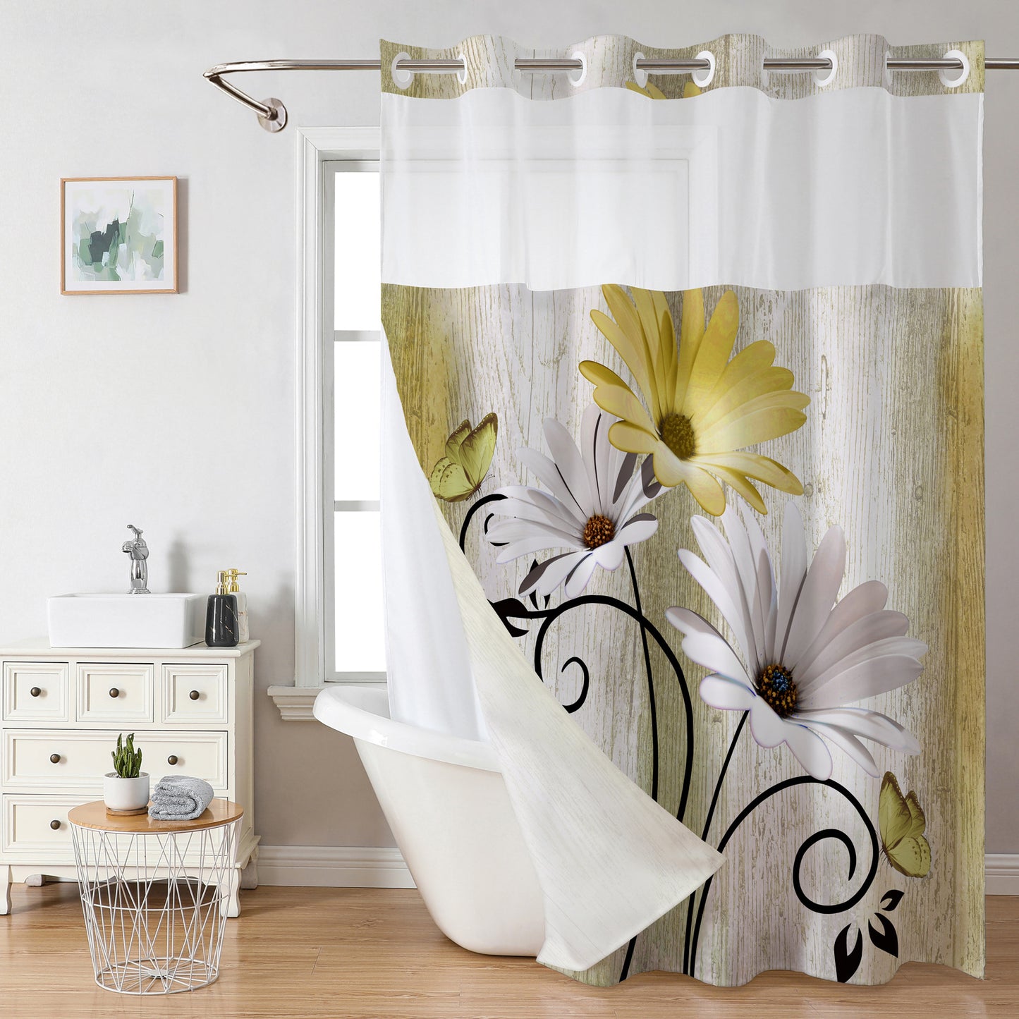 Florales Druck Duschvorhang Brehn