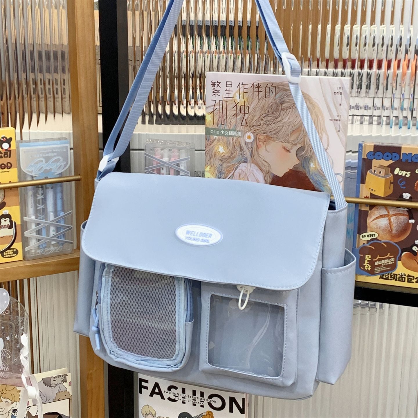 Multi-Taschen Messenger Bag Schulrucksack