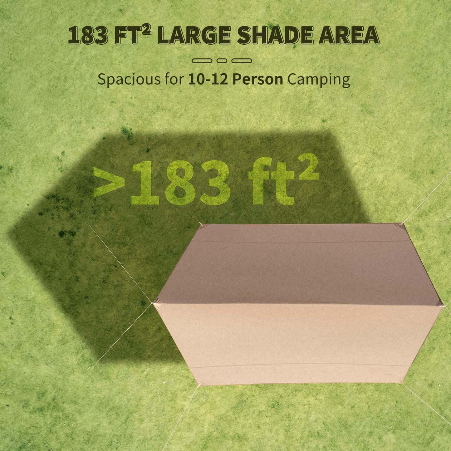 Unisex Hochwertiges UV-Schutz Camping-Sonnensegel Brehn