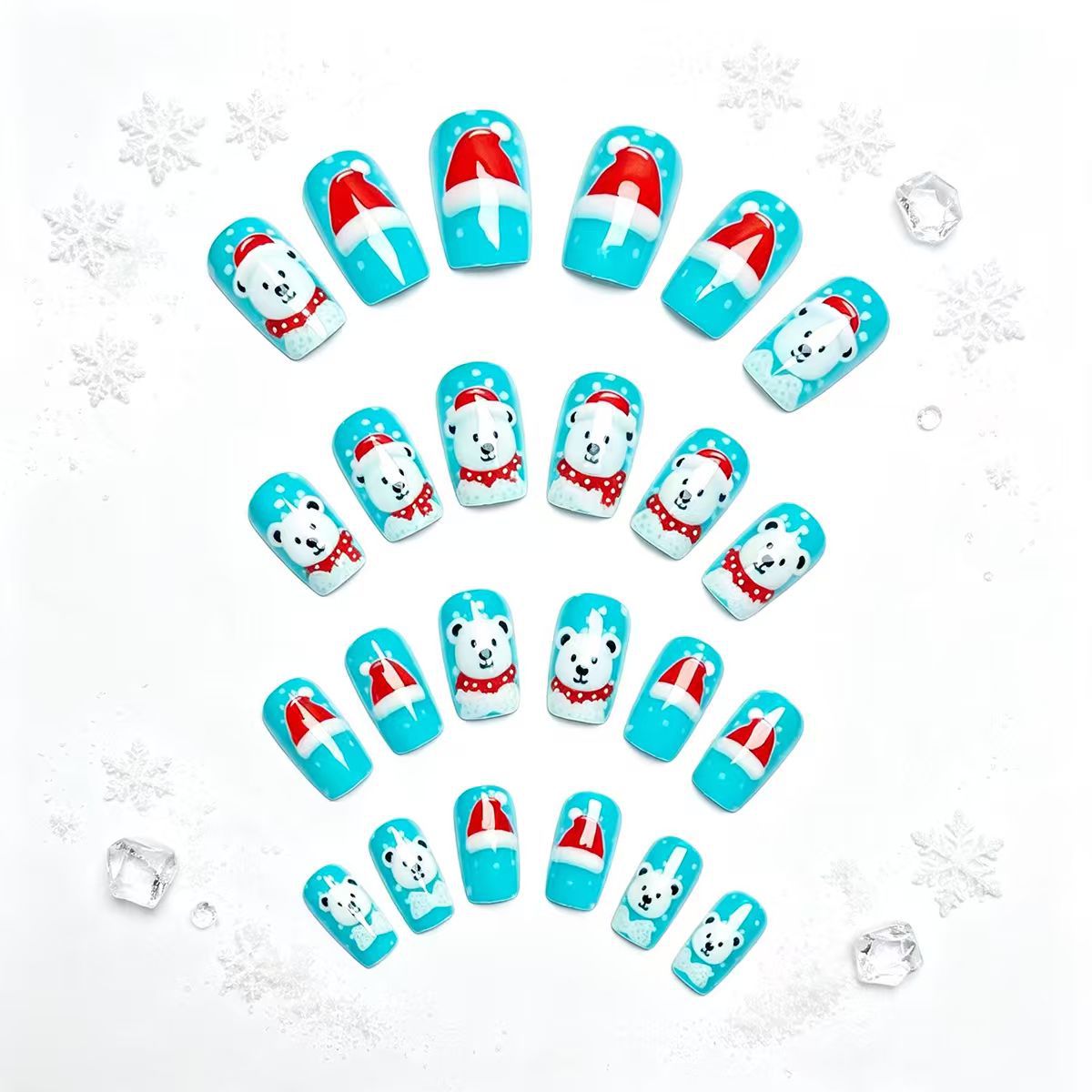 Kunstnägel mit Winterlichem Eisbär-Design Brehn