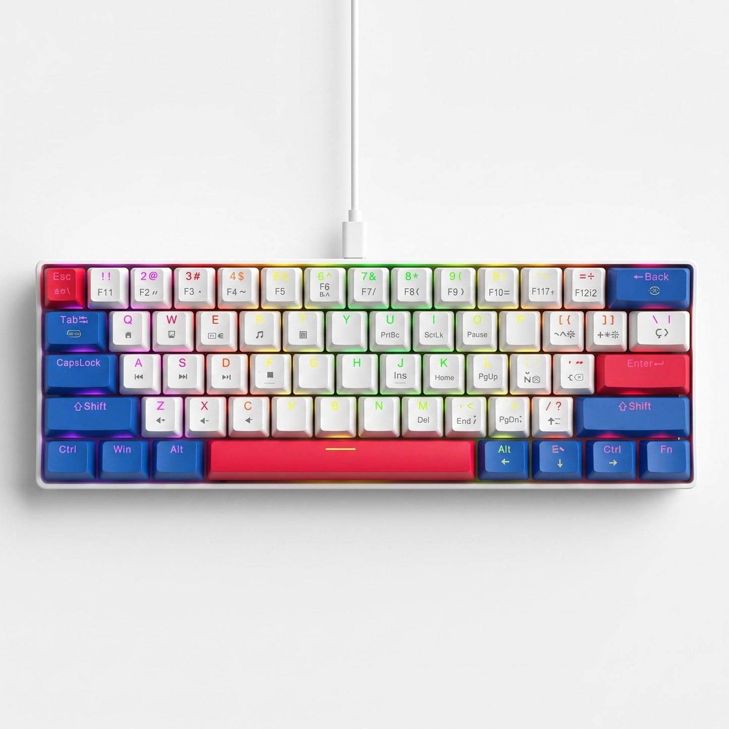 Kompakte kabelgebundene RGB mechanische Gaming-Tastatur Brehn