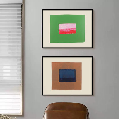 Minimalistische gerahmte geometrische Wandkunst