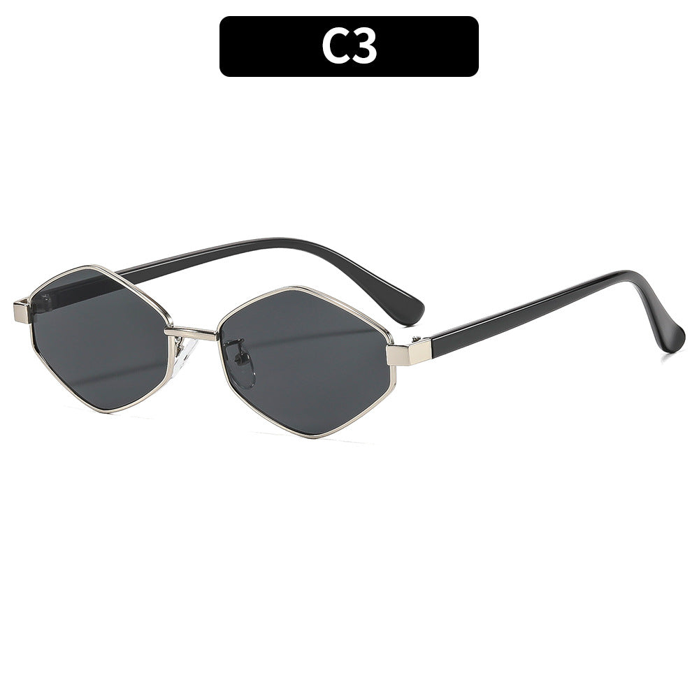 Sechseckige Rahmen Sonnenbrille