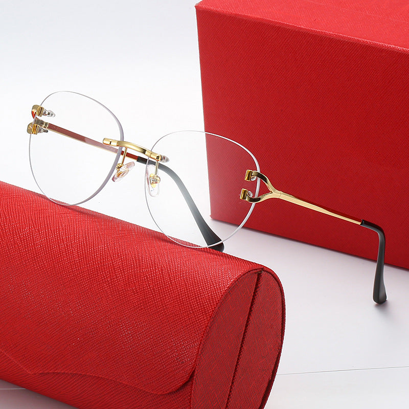 Damen elegante Cat-Eye Sonnenbrille mit Goldakzenten und UV-Schutz Brehn