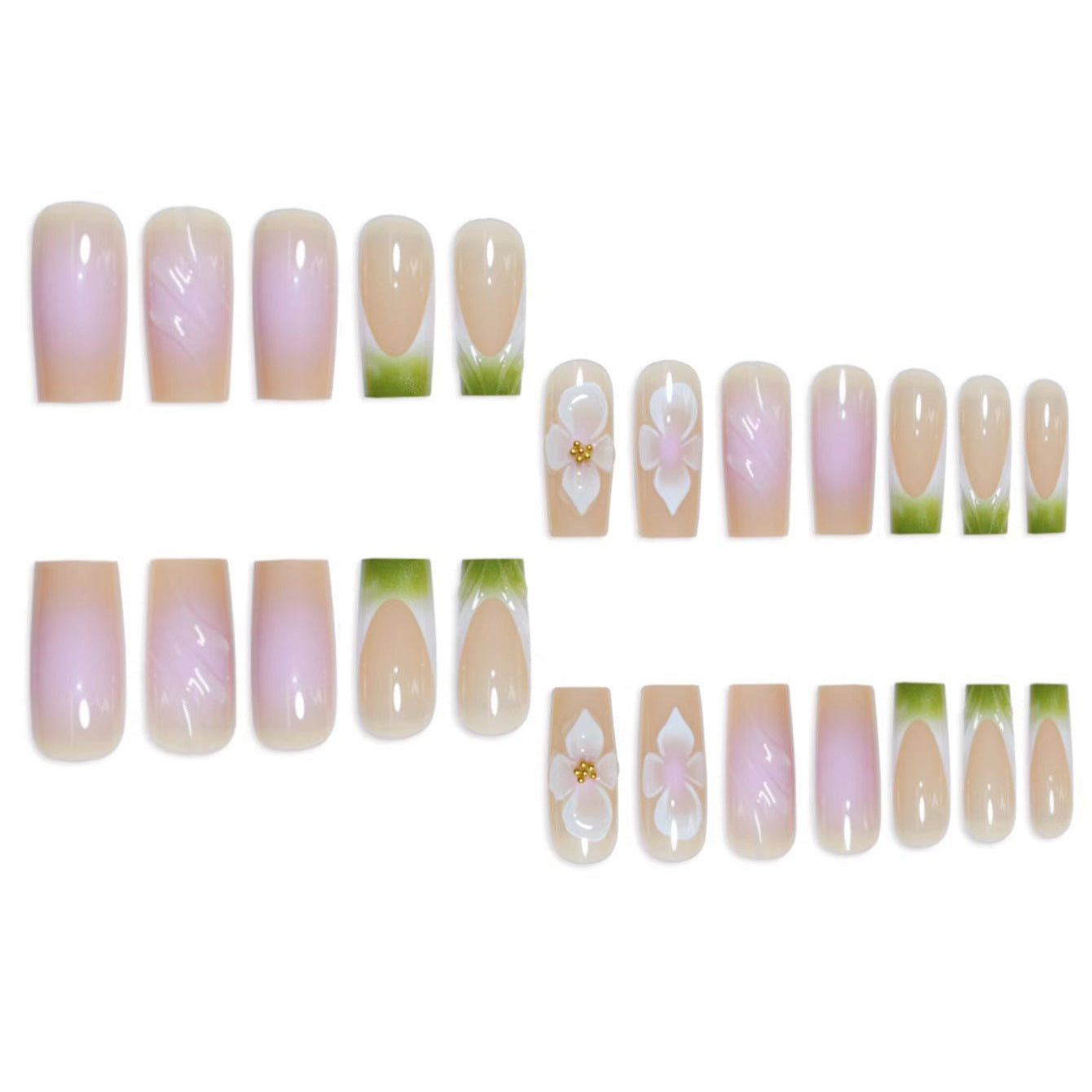 3D Floral Nail Art Extensions Brehn