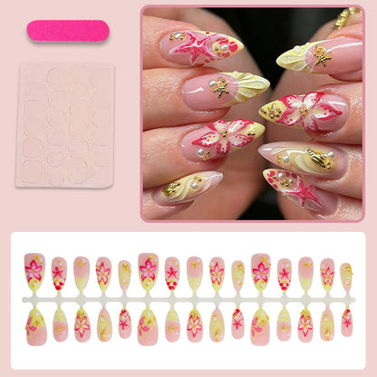 Kunstnagelset mit tropischen Motiven Brehn