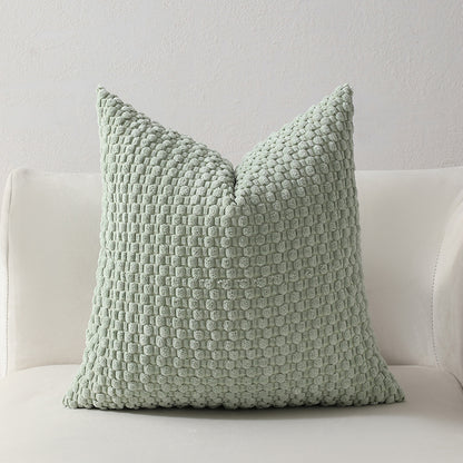 Strukturierter gestrickter Dekorationskissen