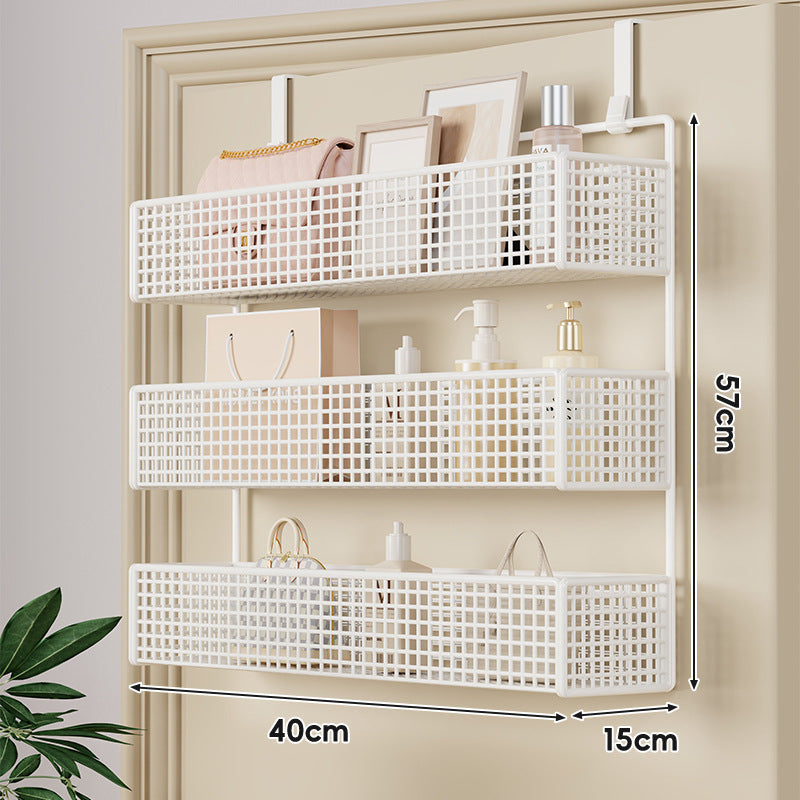 Über-Tür hängender doppelter belüfteter Mesh-Speicherkorb-Organizer mit Haken