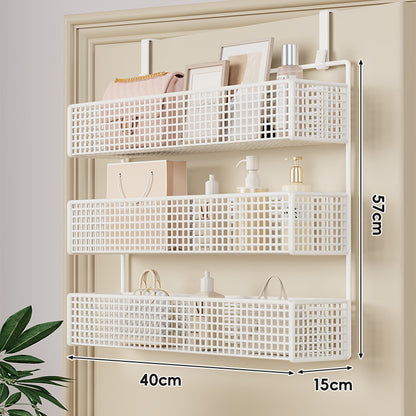Über-Tür hängender doppelter belüfteter Mesh-Speicherkorb-Organizer mit Haken