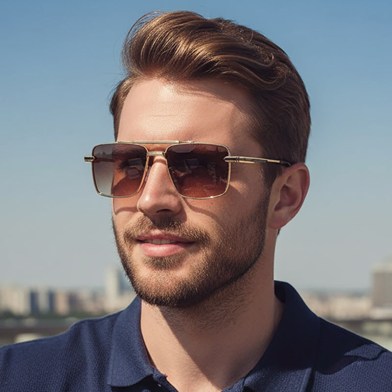 Damen futuristische quadratische Sonnenbrille Brehn