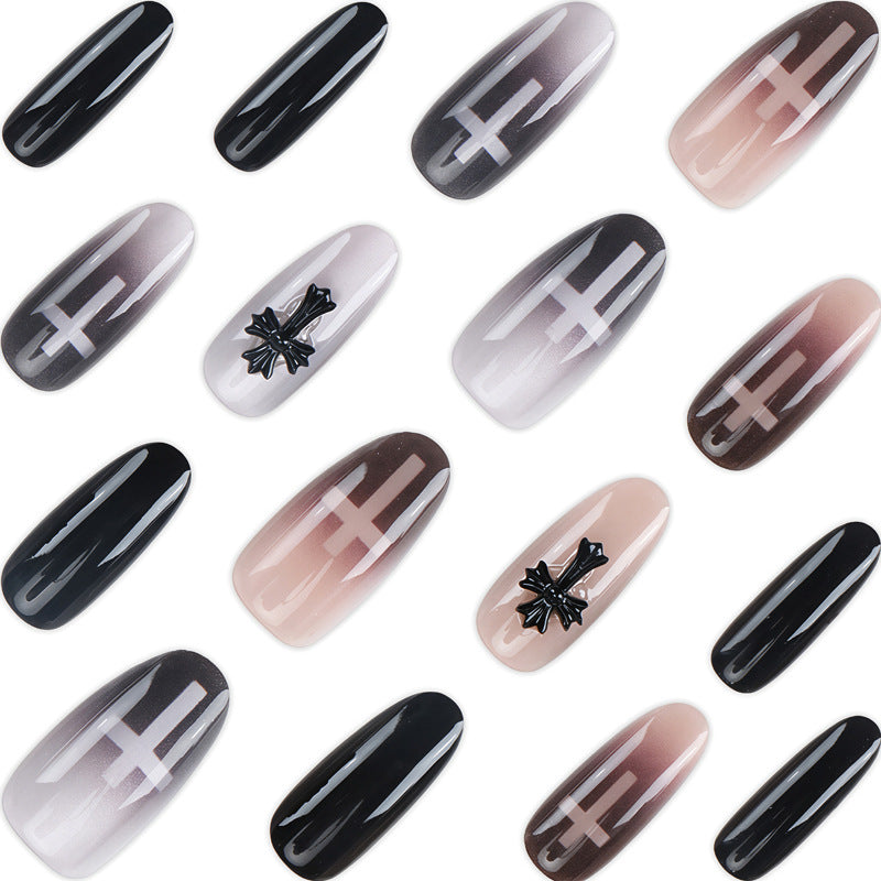 Gothic Cross-Themed Press-On Nails Brehn