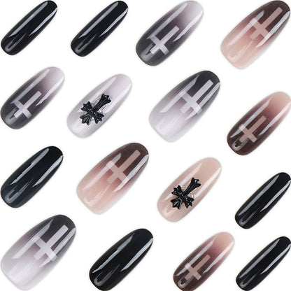 Gothic Cross-Themed Press-On Nails Brehn