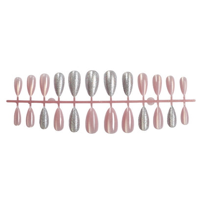 Funkelndes Glitzer Press-On Nagelset Brehn