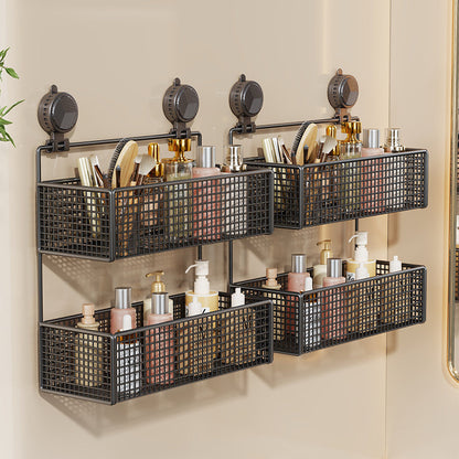 Saug-Montage Vertikales Mesh Kosmetik- & Toiletten-Organizer
