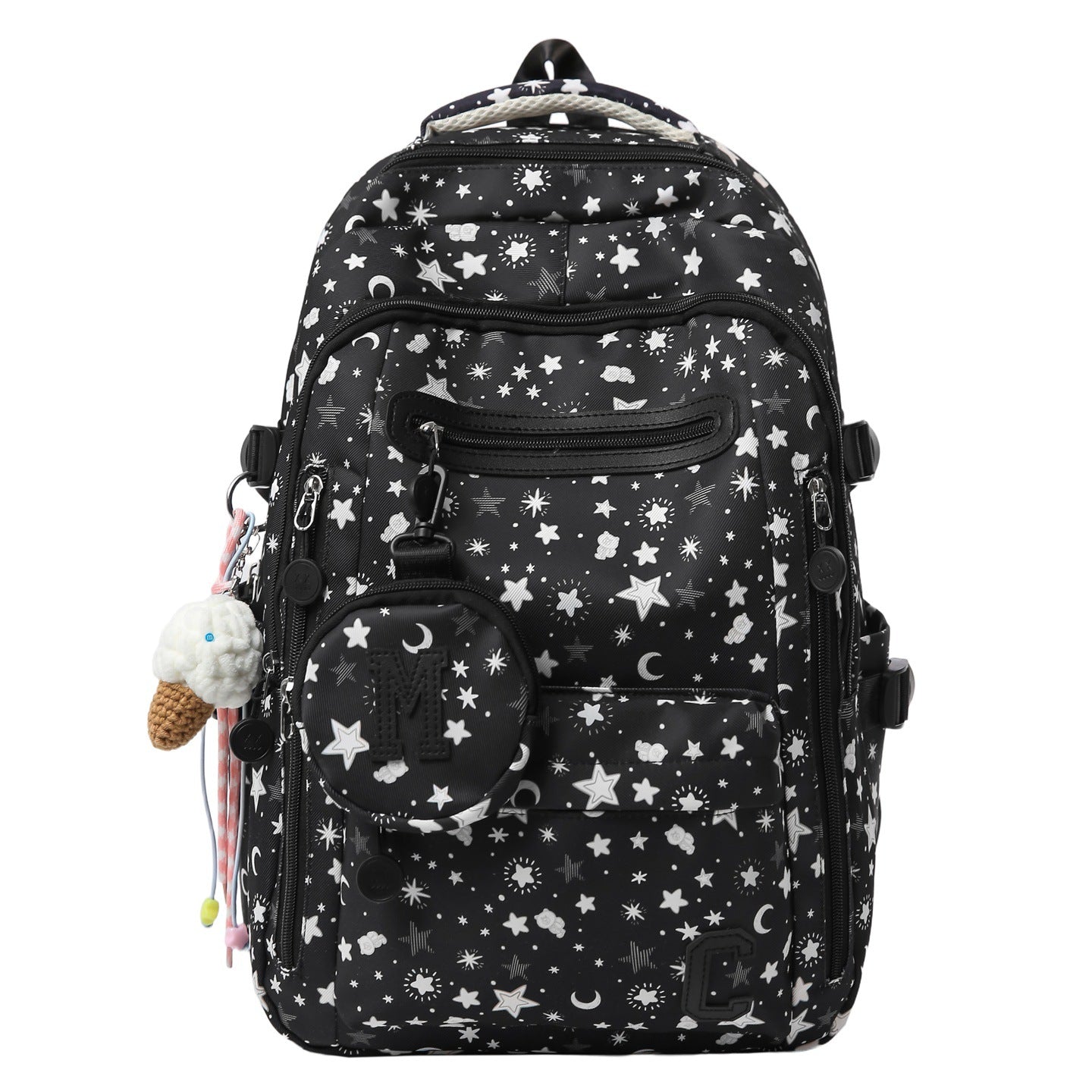 Verspielt Stern-Print Schulrucksack