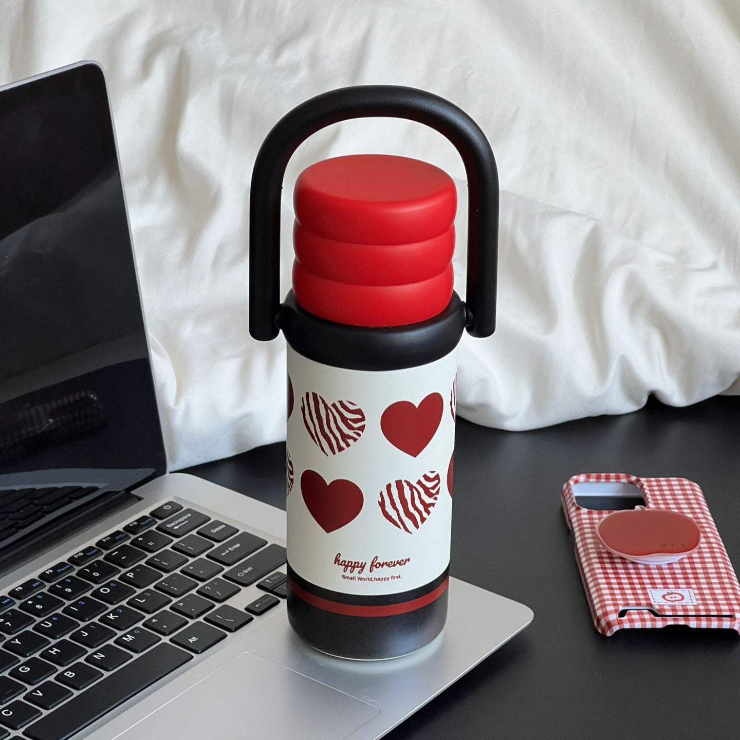 Damen Isolierte Trinkflasche mit Design und praktischem Henkel Brehn