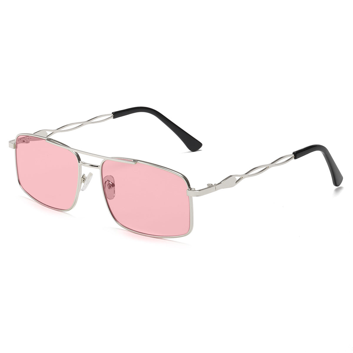 Damen Sonnenbrille mit trendigem rechteckigem Rahmen und gelben Gläsern Brehn