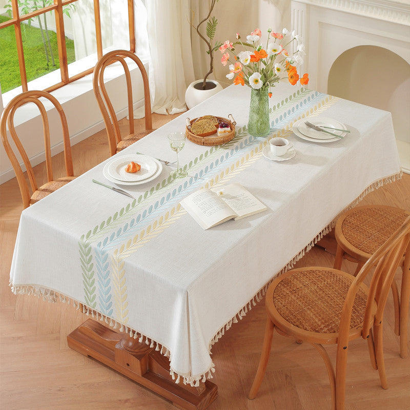 Bestickte Botanische Tischdecke