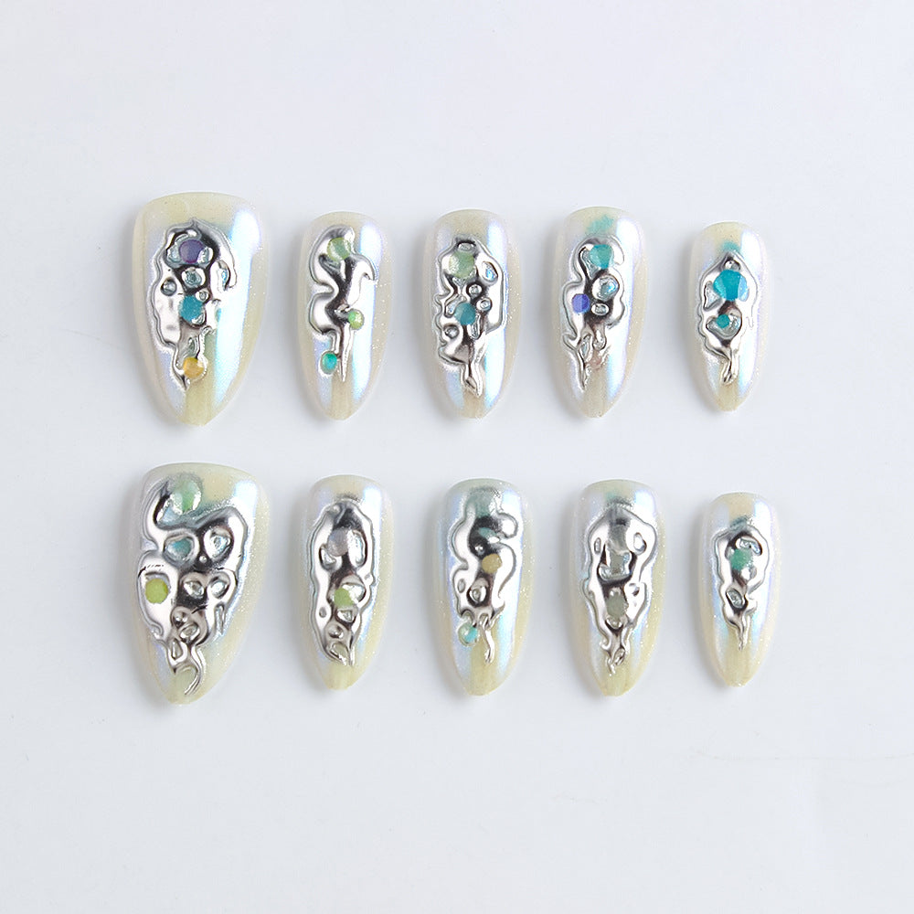 Dekoratives Press-On Nagelset Brehn