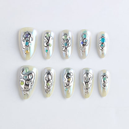 Dekoratives Press-On Nagelset Brehn