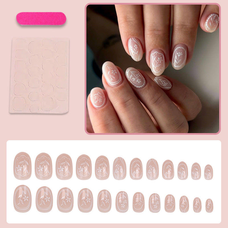Kunstnagelset mit filigranen Blumenmotiven Brehn