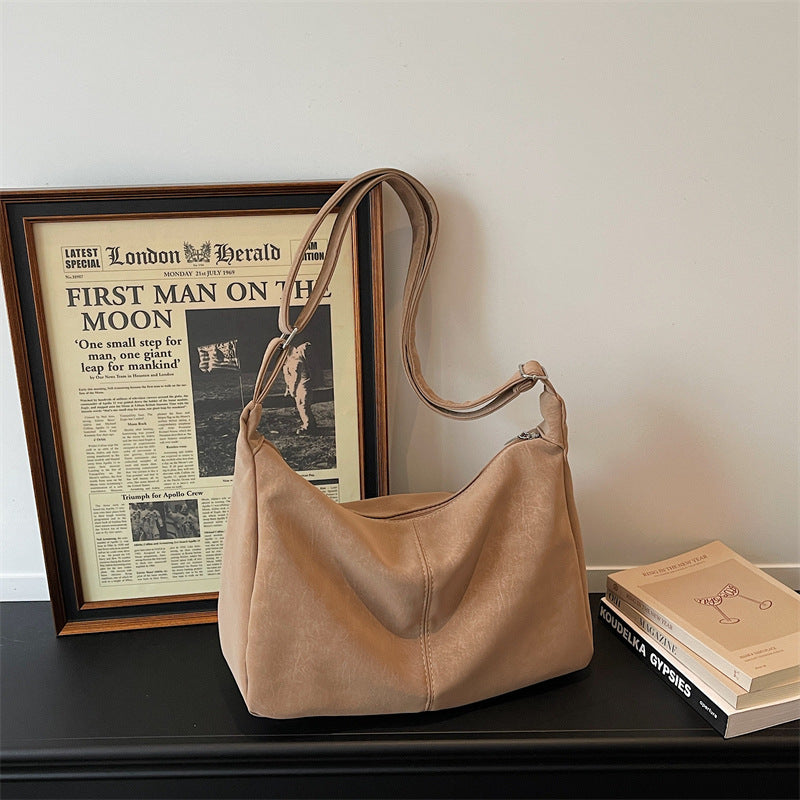 WoSoft Texturiertes Faux-Leder Hobo Bag Brehn