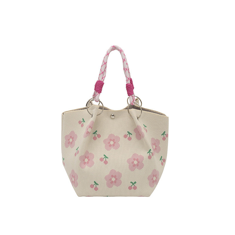 WoFloral Print Texturiertes Handtasche Brehn