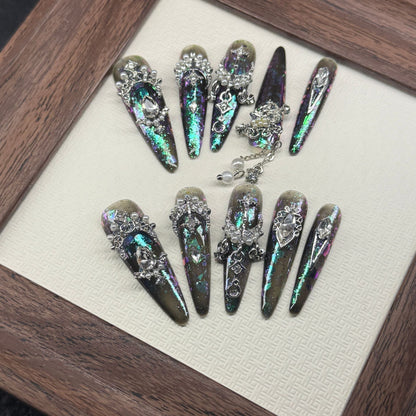 Premium Dekorativer Strass-Nagelkunst-Set