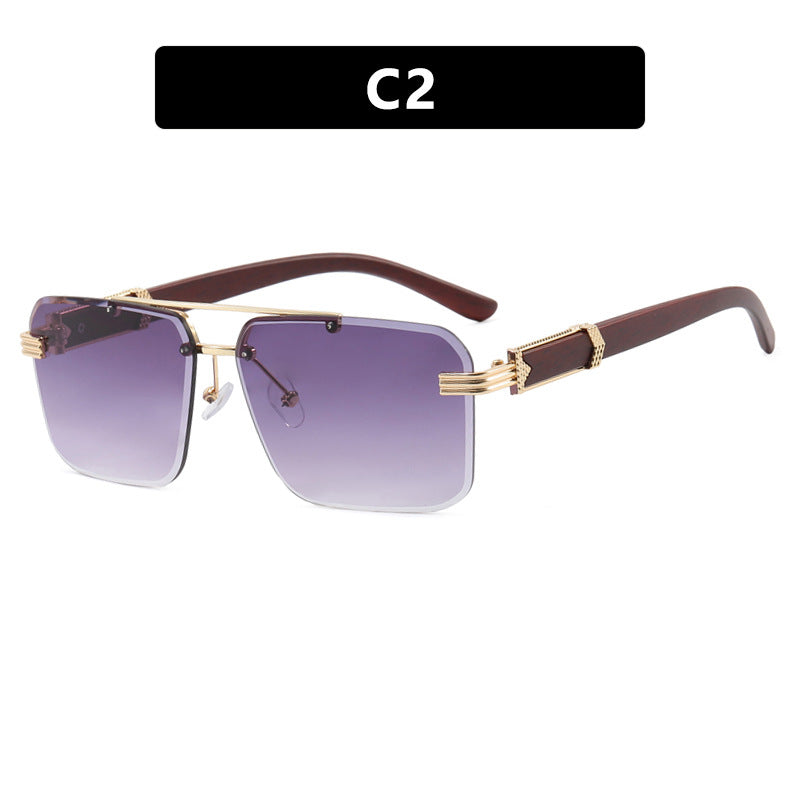Damen geometrische Oversized-Sonnenbrille mit trendigem Design und luxuriösen Akzenten Brehn