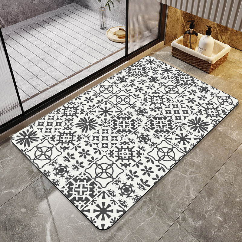 Abstrakte Moderne Badmatte Brehn